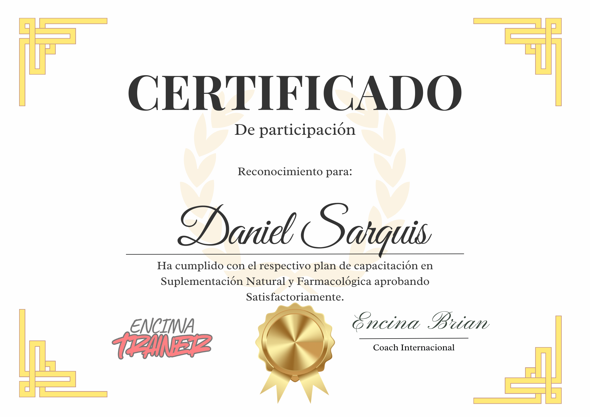 Certificado De Participacion